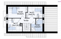 Projekt domu z poddaszem Z216 GL - rzut poddasza
