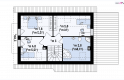 Projekt domu z poddaszem Z216 + - rzut poddasza