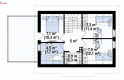 Projekt domu z poddaszem Z220 v2 - rzut poddasza