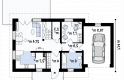 Projekt domu z poddaszem Z220 v2 - rzut parteru