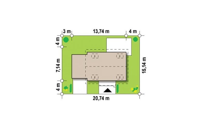 Projekt domu z poddaszem Z220 v2 - Usytuowanie