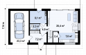 Projekt domu z poddaszem Z232 modern - rzut parteru