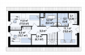 Projekt domu z poddaszem Z232 modern - rzut poddasza