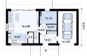 Projekt domu z poddaszem Z232 modern - rzut parteru