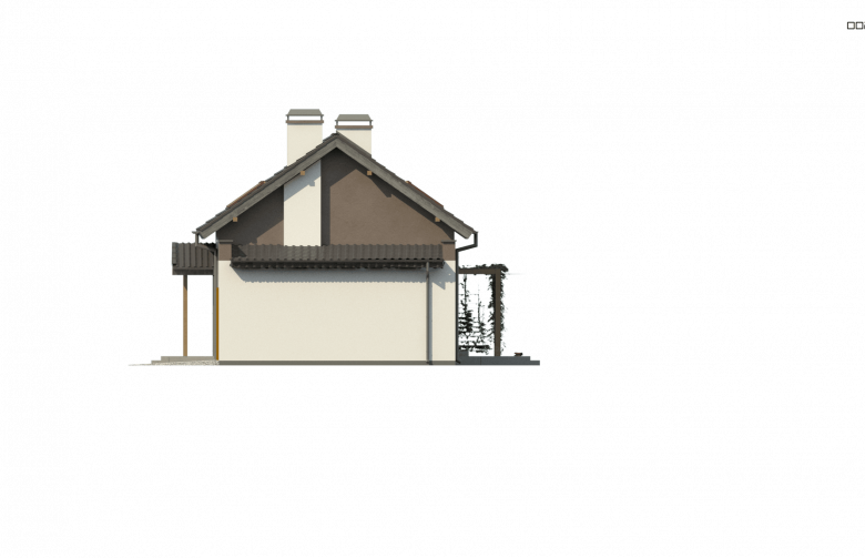 Projekt domu z poddaszem Z233 GL - elewacja 1