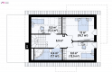 Projekt domu z poddaszem Z233 GL - rzut poddasza