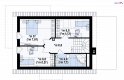 Projekt domu z poddaszem Z233 GL - rzut poddasza