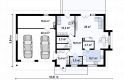 Projekt domu z poddaszem Z236 GL2 - rzut parteru