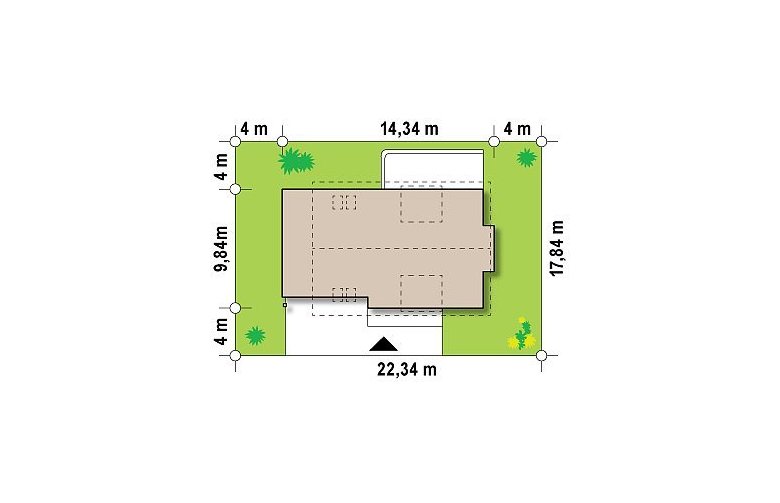 Projekt domu z poddaszem Z236 GL2 - Usytuowanie