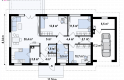 Projekt domu parterowego Z241 GP - rzut parteru