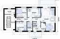 Projekt domu parterowego Z241 GP - rzut parteru