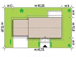 Usytuowanie budynku Z241 GP2 w wersji lustrzanej