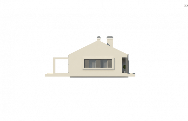 Projekt domu parterowego Z251 GL2 - elewacja 1