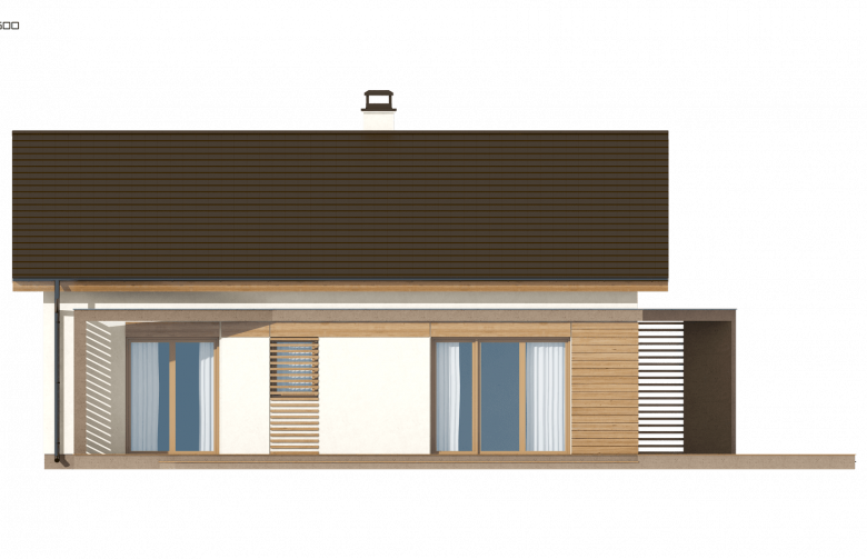 Projekt domu z poddaszem Z255 a - elewacja 2