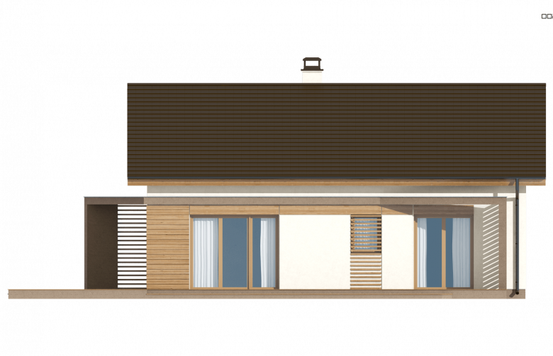 Projekt domu z poddaszem Z255 a - elewacja 2