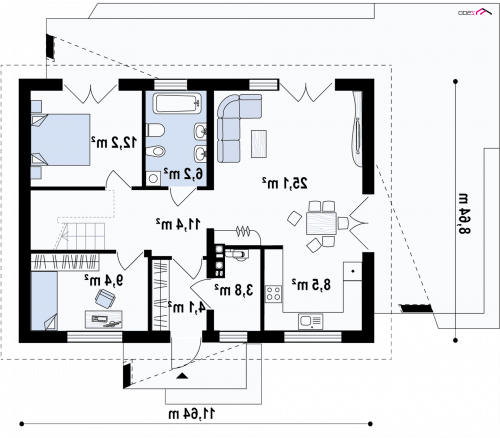 PARTERU Z255 a - wersja lustrzana