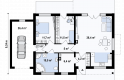 Projekt domu parterowego Z256 GL - rzut parteru