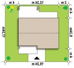 Usytuowanie budynku Z256 pc w wersji lustrzanej