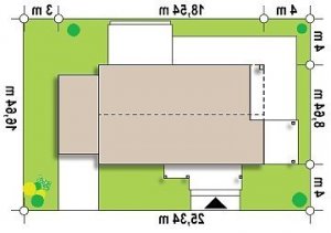 Usytuowanie budynku Z258 GP w wersji lustrzanej