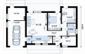 Projekt domu parterowego Z261 GP eg - rzut parteru