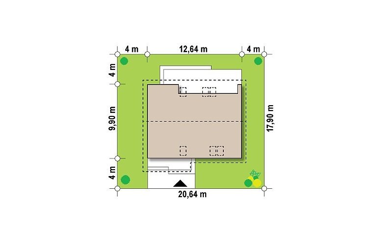 Projekt domu z poddaszem Z261 v1 - Usytuowanie