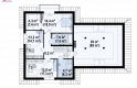 Projekt domu z poddaszem Z284 GP2 - rzut poddasza