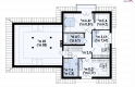Projekt domu z poddaszem Z284 GP2 - rzut poddasza