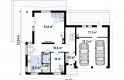 Projekt domu z poddaszem Z286 v1 - rzut parteru