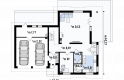 Projekt domu z poddaszem Z286 v1 - rzut parteru