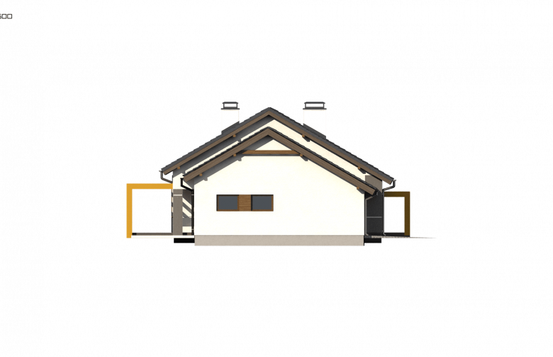 Projekt domu parterowego Z287 GL2 - elewacja 1