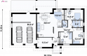 Projekt domu parterowego Z287 GL2 - rzut parteru
