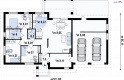 Projekt domu parterowego Z287 GL2 - rzut parteru