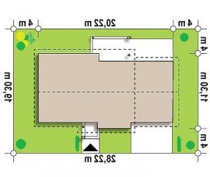 Usytuowanie budynku Z287 GL2 w wersji lustrzanej