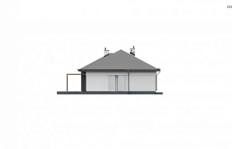 Projekt domu parterowego Z310 - elewacja 1