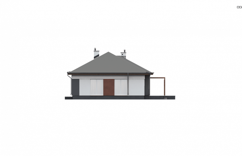 Projekt domu parterowego Z310 - elewacja 2