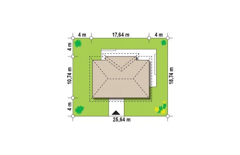 Projekt domu parterowego Z310 - Usytuowanie