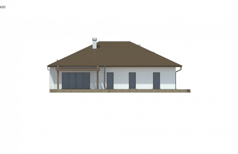 Projekt domu parterowego Z311 - elewacja 1