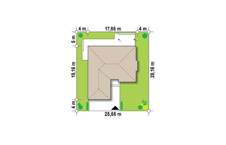 Projekt domu parterowego Z311 - Usytuowanie
