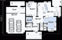 Projekt domu piętrowego Zx12 GL2 - rzut parteru