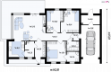 Projekt domu parterowego Zx35 GL - rzut parteru