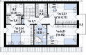 Projekt domu z poddaszem Zx38 v1 - rzut poddasza