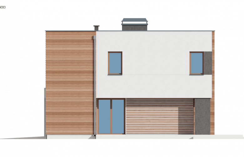 Projekt domu piętrowego Zx41 v1 - elewacja 4