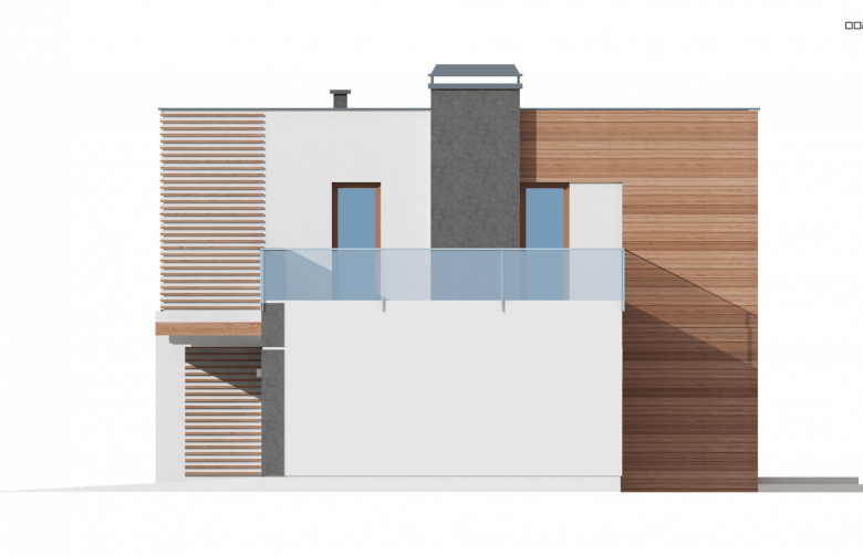 Projekt domu piętrowego Zx41 v1 - elewacja 1