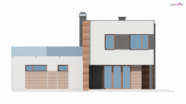 Elewacja projektu Zx41 v1 - 2 - wersja lustrzana