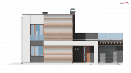 Elewacja projektu Zx41 v1 - 3 - wersja lustrzana