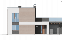 Projekt domu piętrowego Zx41 v1 - elewacja 3