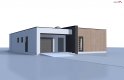 Projekt domu parterowego Zx49 - - wizualizacja 1