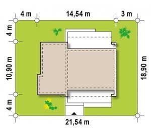 Usytuowanie budynku Zx53 +