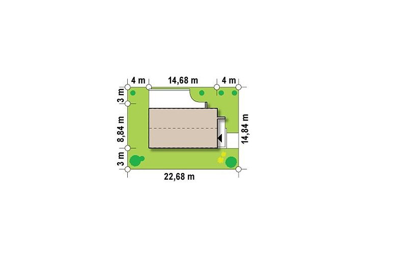 Projekt domu piętrowego Zx60 BG - Usytuowanie