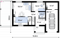 Projekt domu piętrowego Zx63 A - rzut parteru